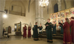 Хоровой коллектив Orthodox Singers записывает в церкви Виймси новый сборник